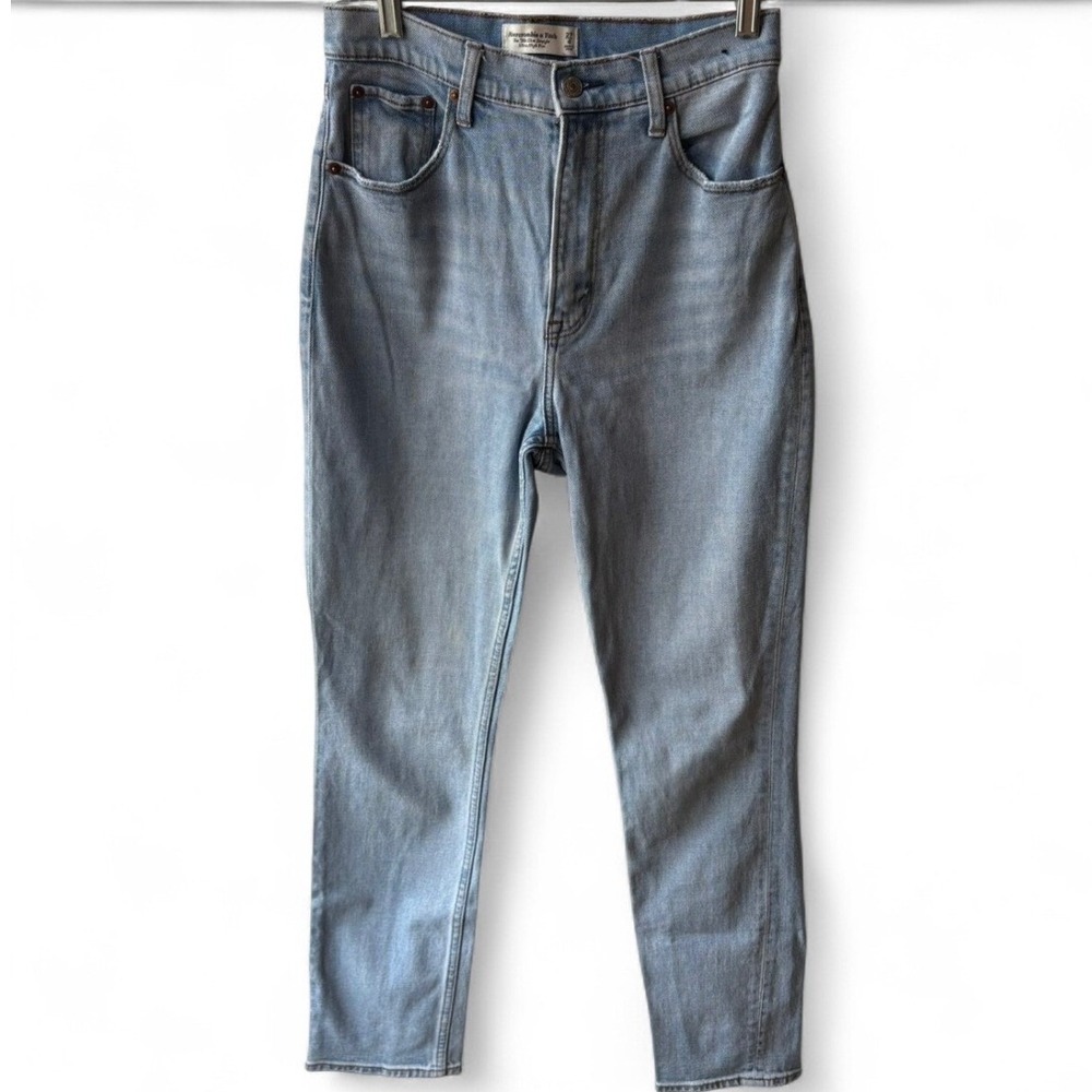 Abercrombie & Fitch The 90s Slim Straight Jeans Womens 4 Curve Love High‎ Rise